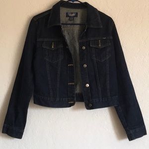 Clothing woman buttons jean jacket